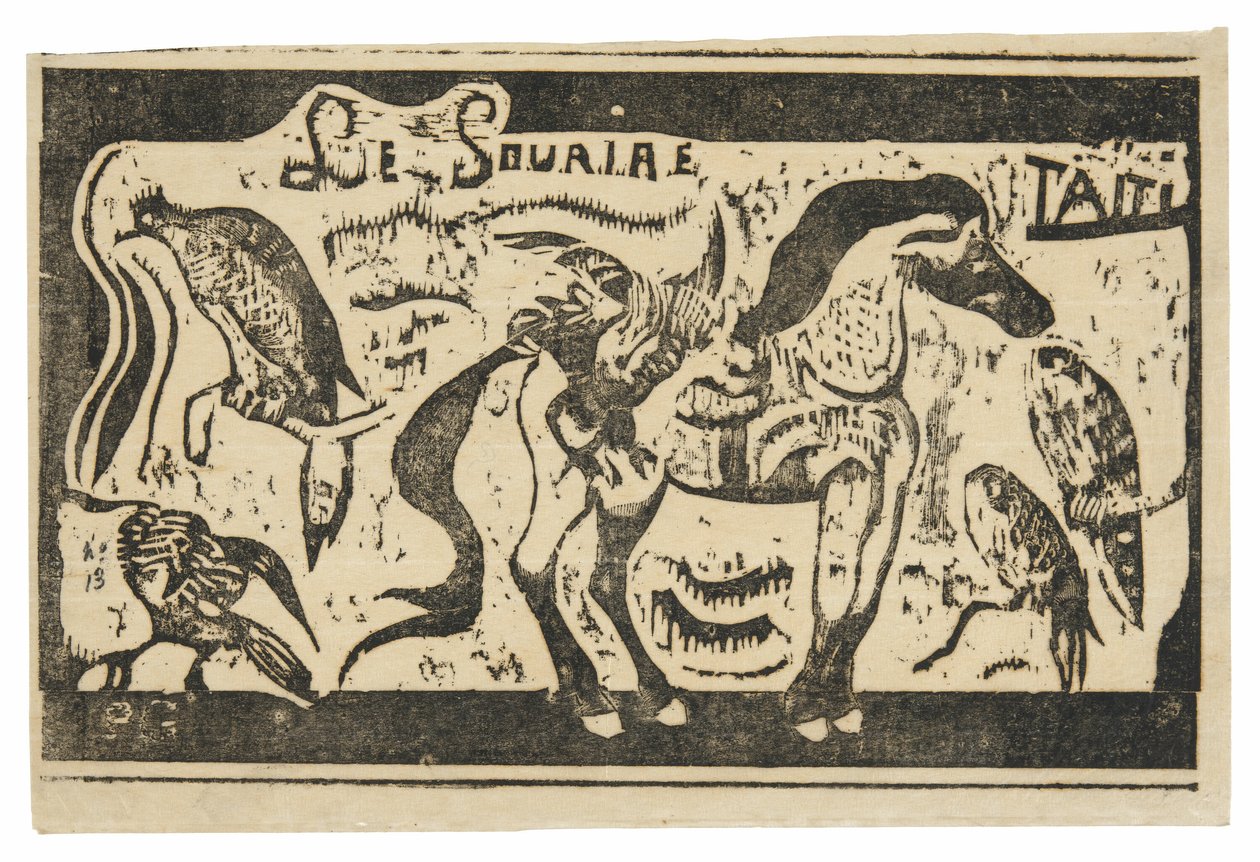 Bir At ve Kuşlar, Le sourire için başlık by Paul Gauguin