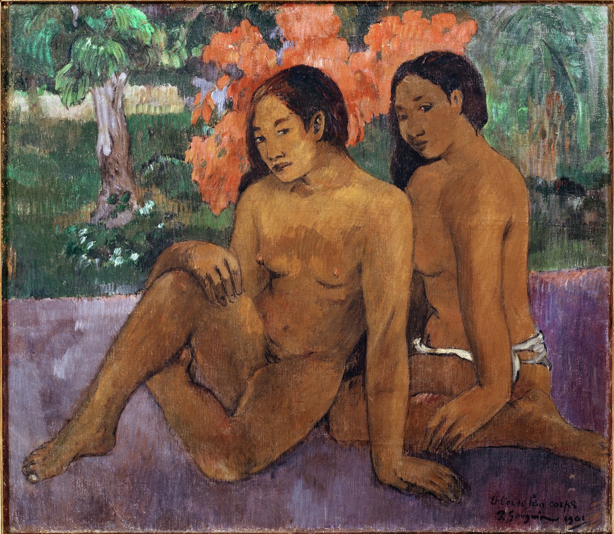 Ve vücutlarının altını (tuval üzerine yağlı boya by Paul Gauguin