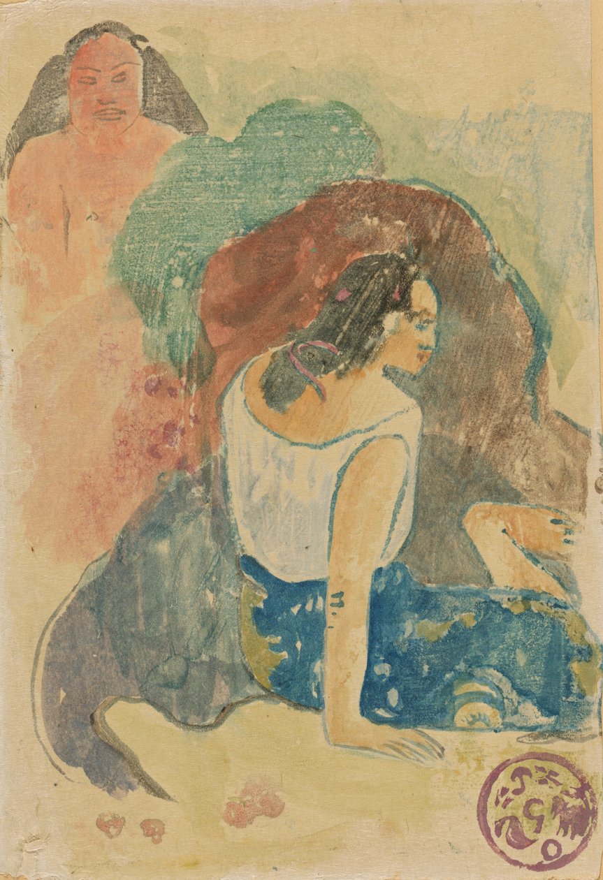 Arearea no Varua Ino Şeytanın Sözleri [recto], 1894. by Paul Gauguin