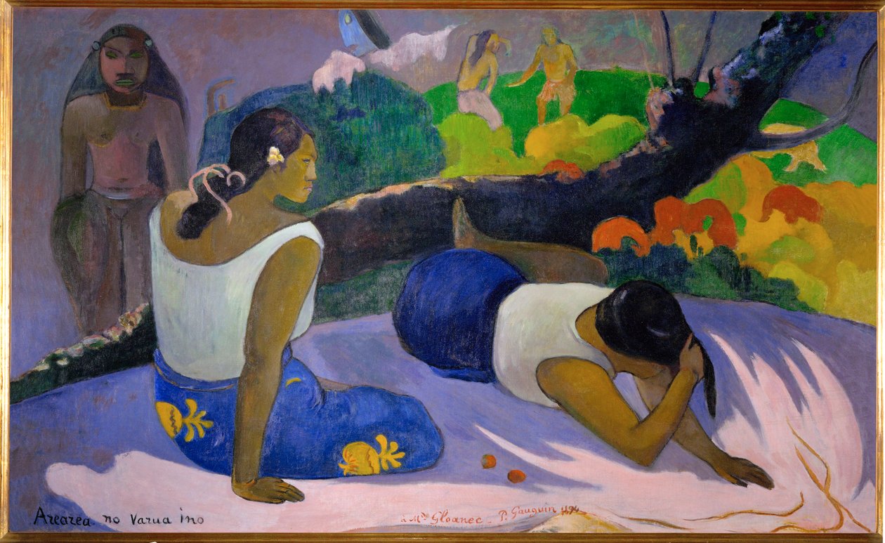 Arearea no vareua ino (tuval üzerine yağlıboya) by Paul Gauguin