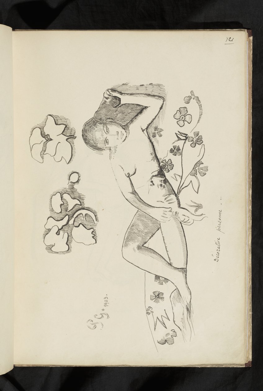 Öncesi ve sonrası - "Dekoratif kişi" çizimi by Paul Gauguin