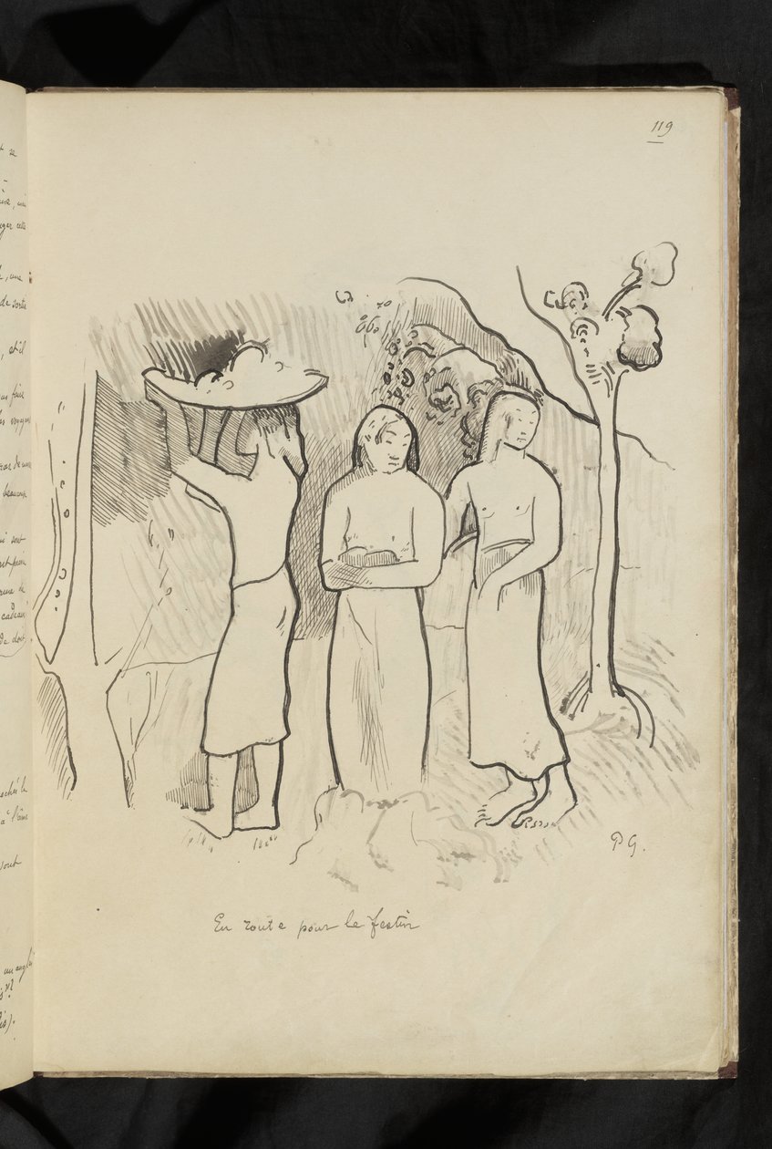 Öncesi ve sonrası - "Şölene giderken" çizimi by Paul Gauguin