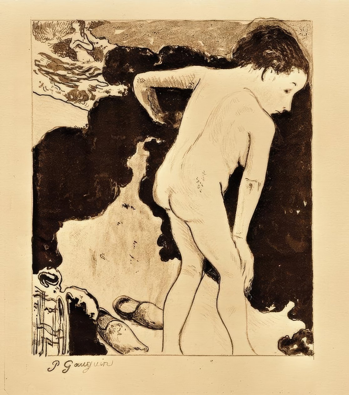 breton yıkananlar by Paul Gauguin