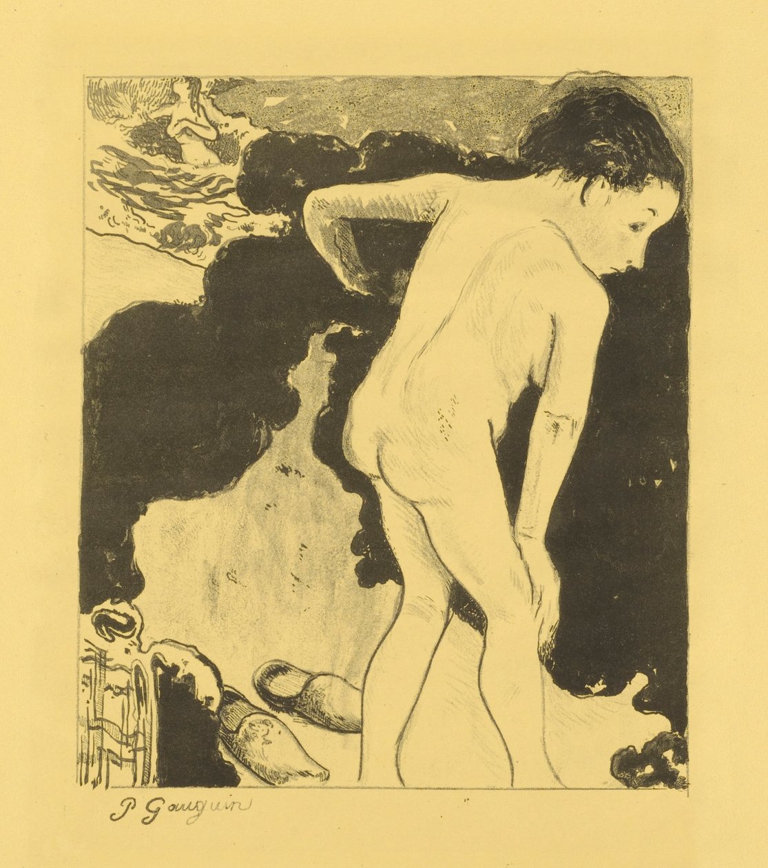 Brittany'de yıkananlar by Paul Gauguin