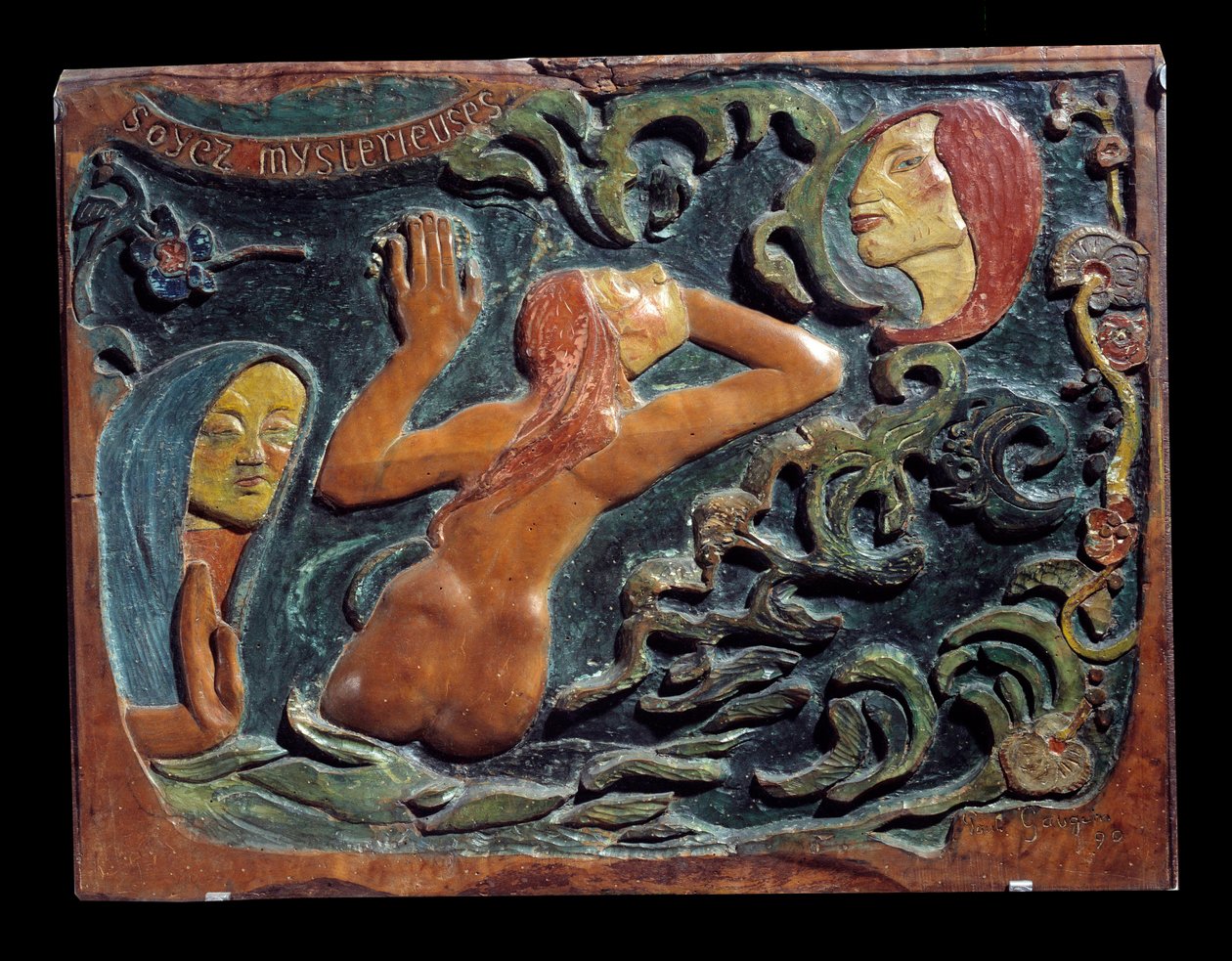 Paul Gauguin (1848-1903) tarafından ıhlamur ağacına oyulmuş Gizemli Rölyef Olun by Paul Gauguin