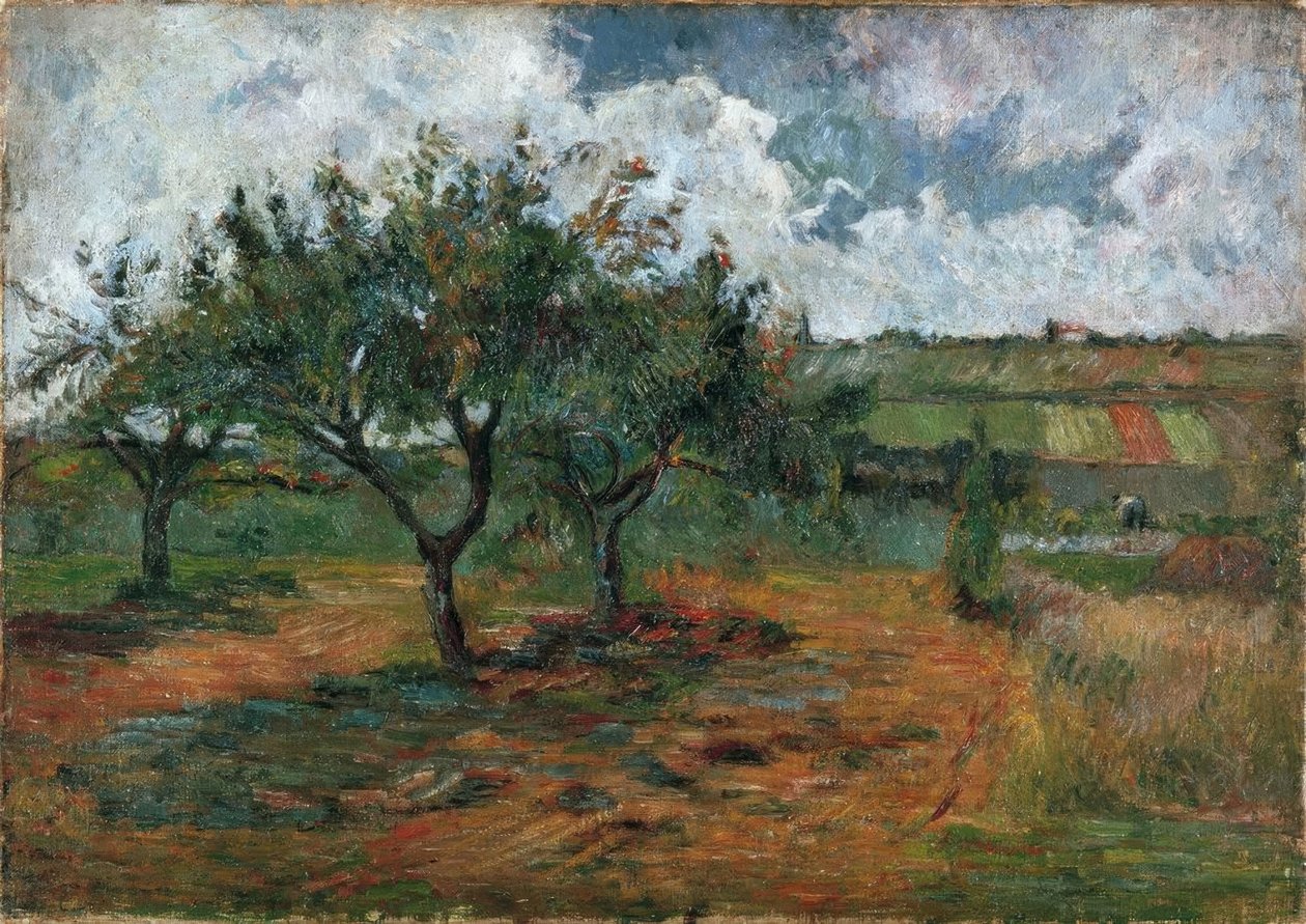 çiçek açan elma ağaçları by Paul Gauguin