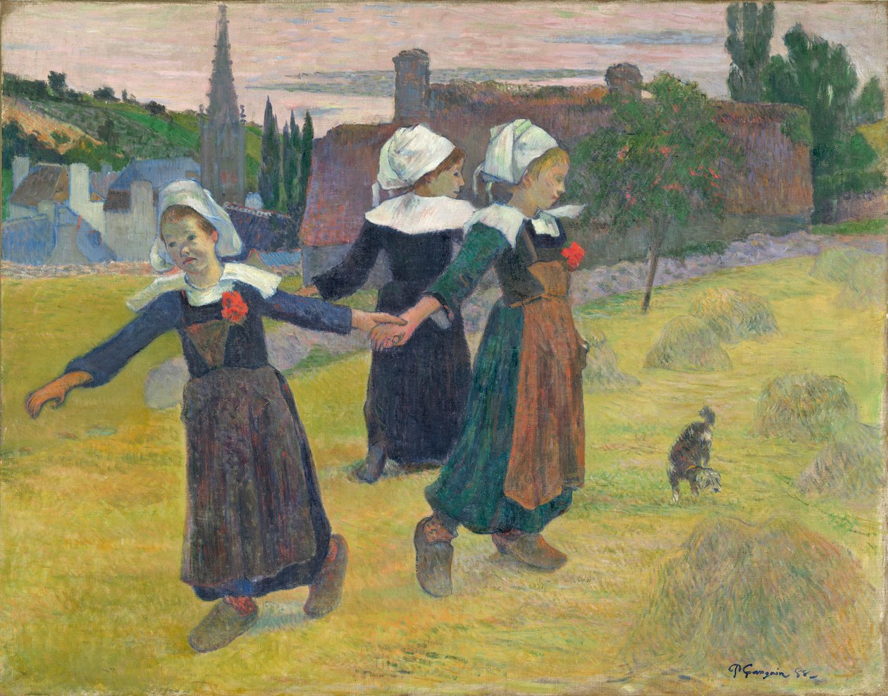 Breton Kızlar Dans, Pont-Aven by Paul Gauguin