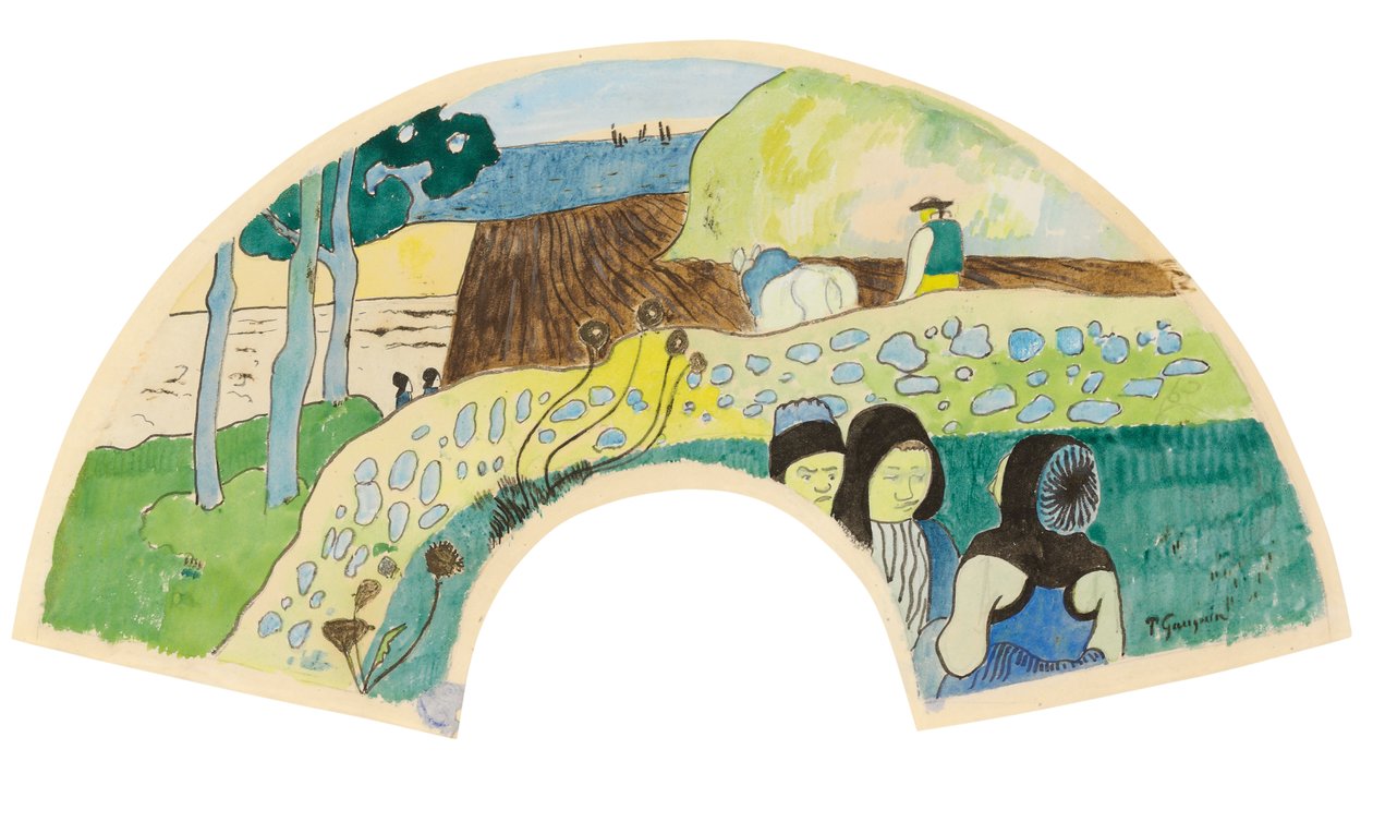 Breton Sahnesi; Sahne breton, 1889 by Paul Gauguin