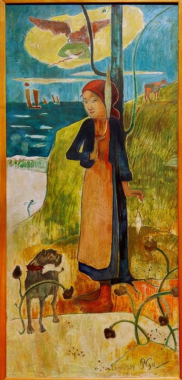 Dönen Breton kız (Johanna von Orléans) by Paul Gauguin