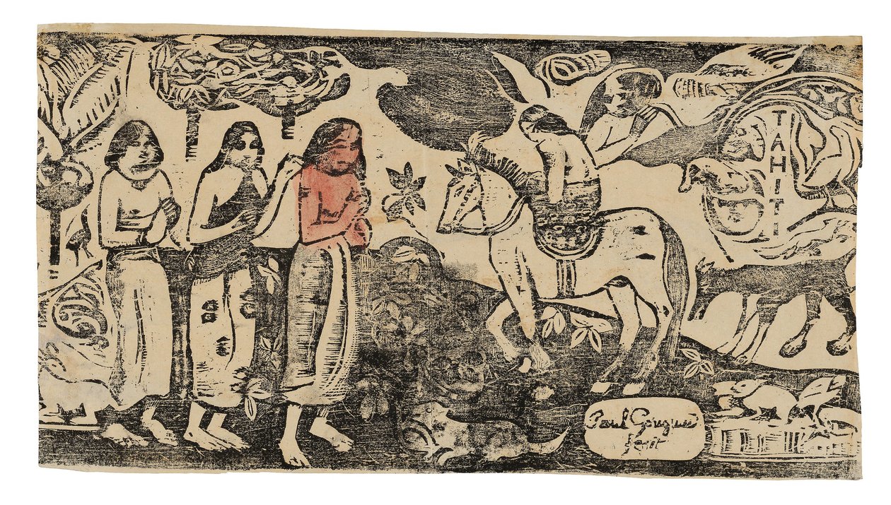 Geç Tahta Baskılar Süitinden İkamet Değişikliği by Paul Gauguin
