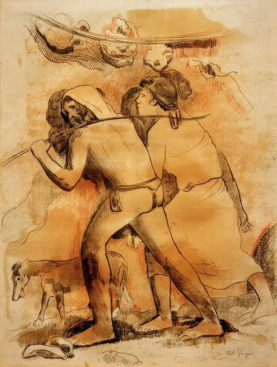 Ayrılış (Adem ve Havva) by Paul Gauguin