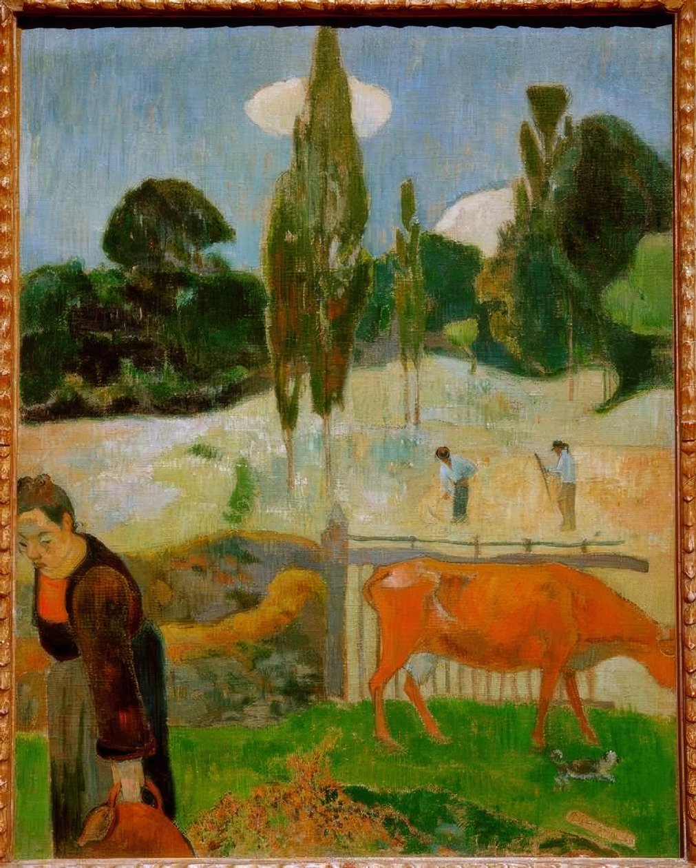 kırmızı inek by Paul Gauguin