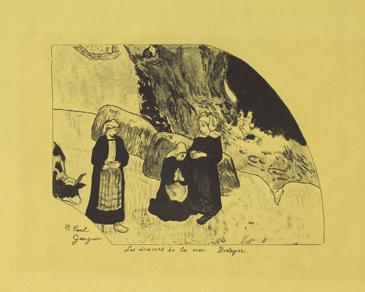 Deniz Dramaları: Brittany, 1889 by Paul Gauguin