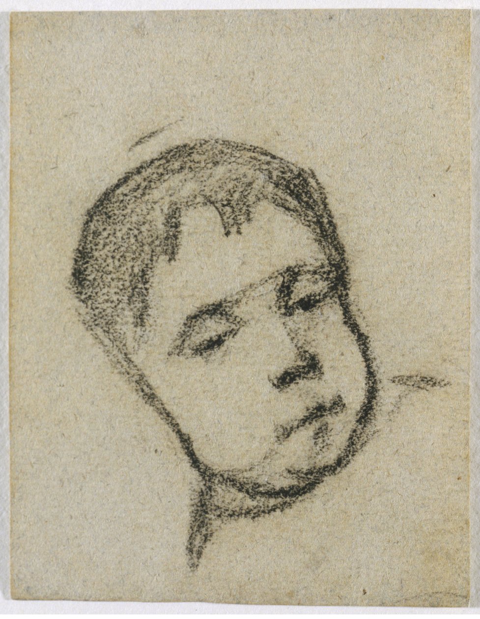 Çocukken Emil Gauguin, Yastığın Üzerinde Baş by Paul Gauguin