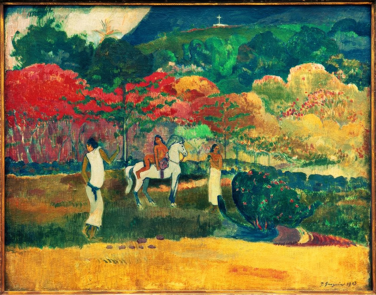 Beyaz atlı kadınlar by Paul Gauguin