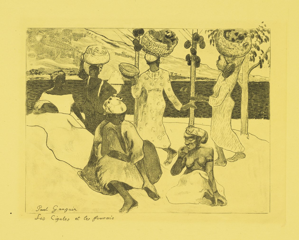 Çekirgeler ve Karıncalar: Martinik Hatırası, 1889 by Paul Gauguin