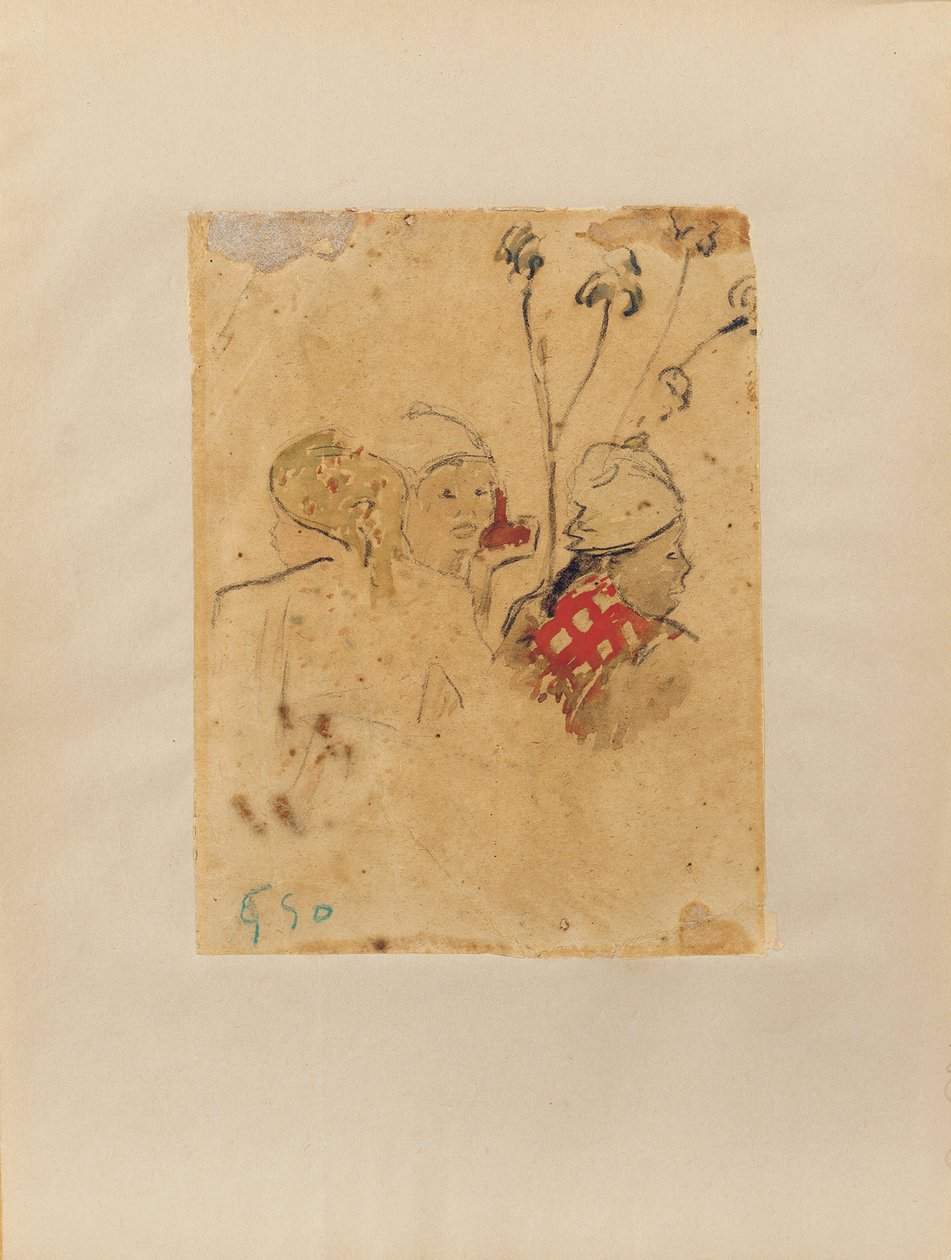 Başlar ve Bitki Örtüsü, 1887 by Paul Gauguin