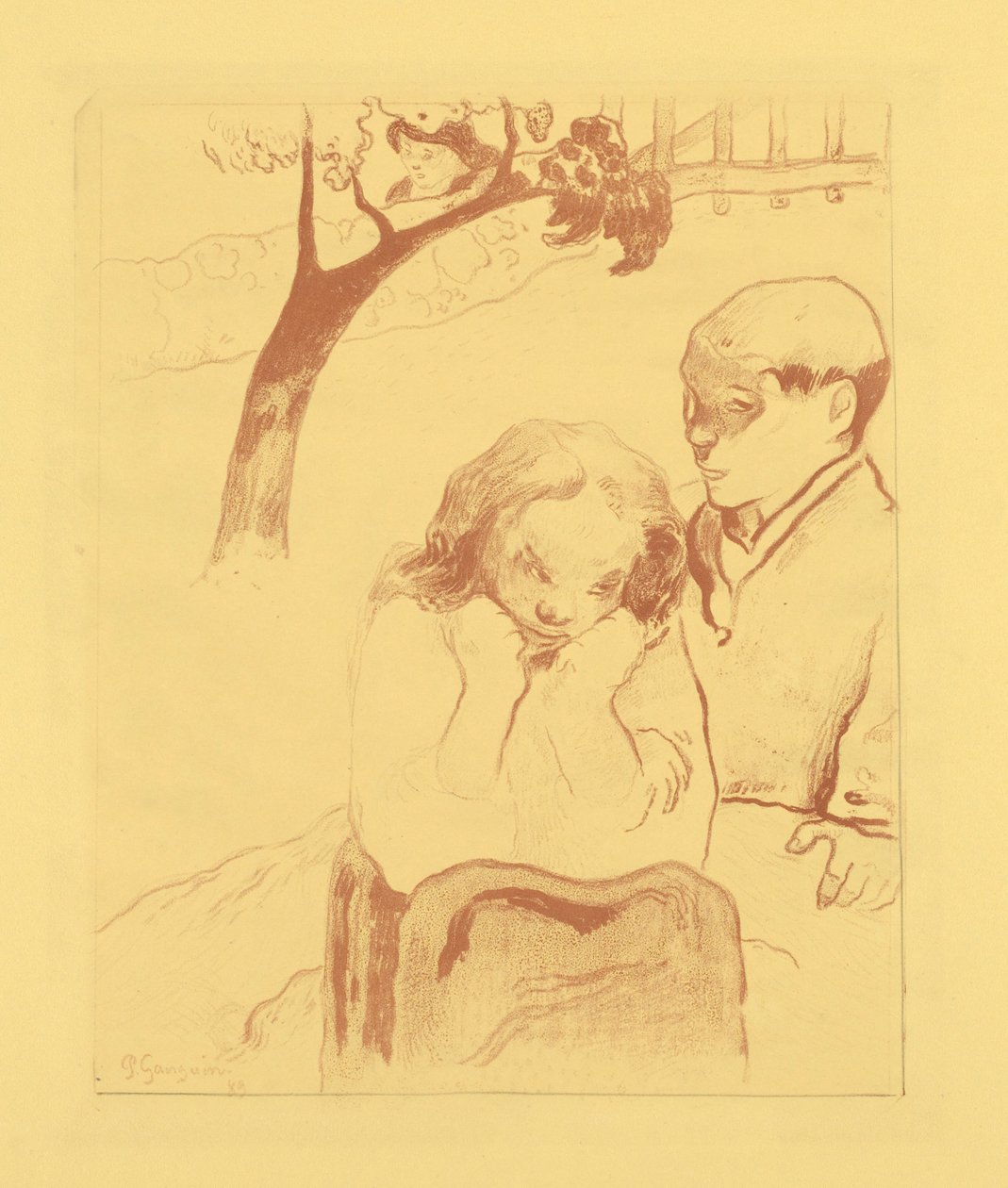 İnsan sefaleti by Paul Gauguin