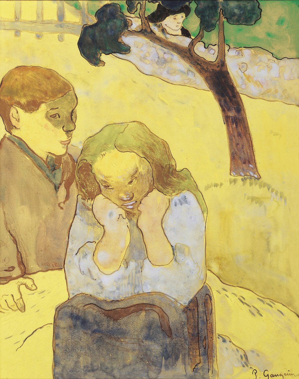 İnsan Sefalet; İnsan ızdırapları, 1889 by Paul Gauguin