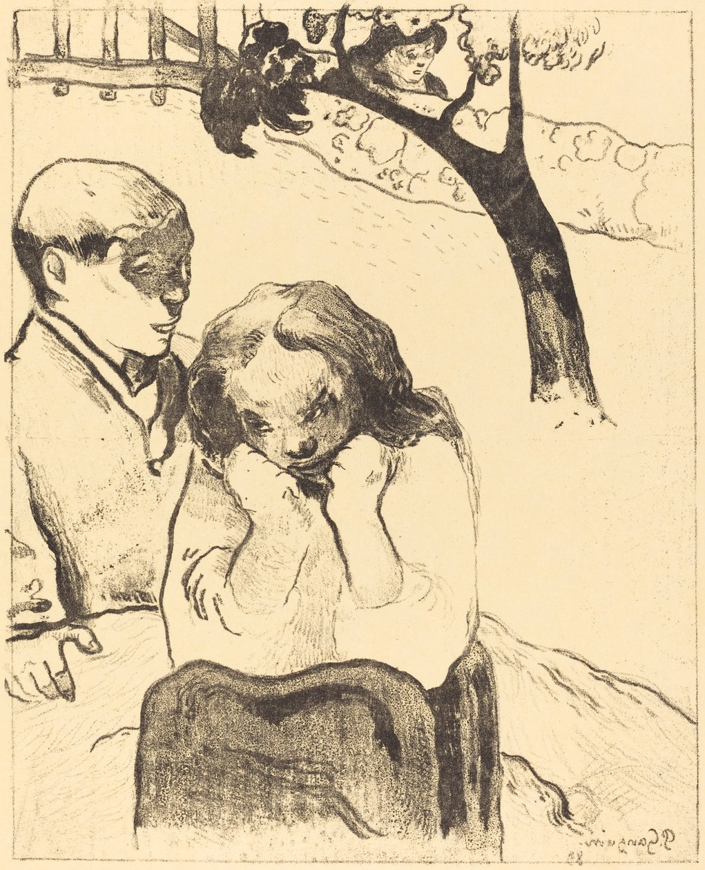 İnsan Hüzün Miseres humaines, 1889 by Paul Gauguin