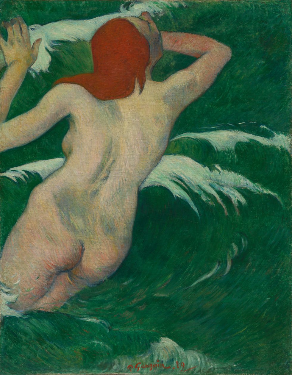 Dalgalarda Dalgalarda, 1889. by Paul Gauguin