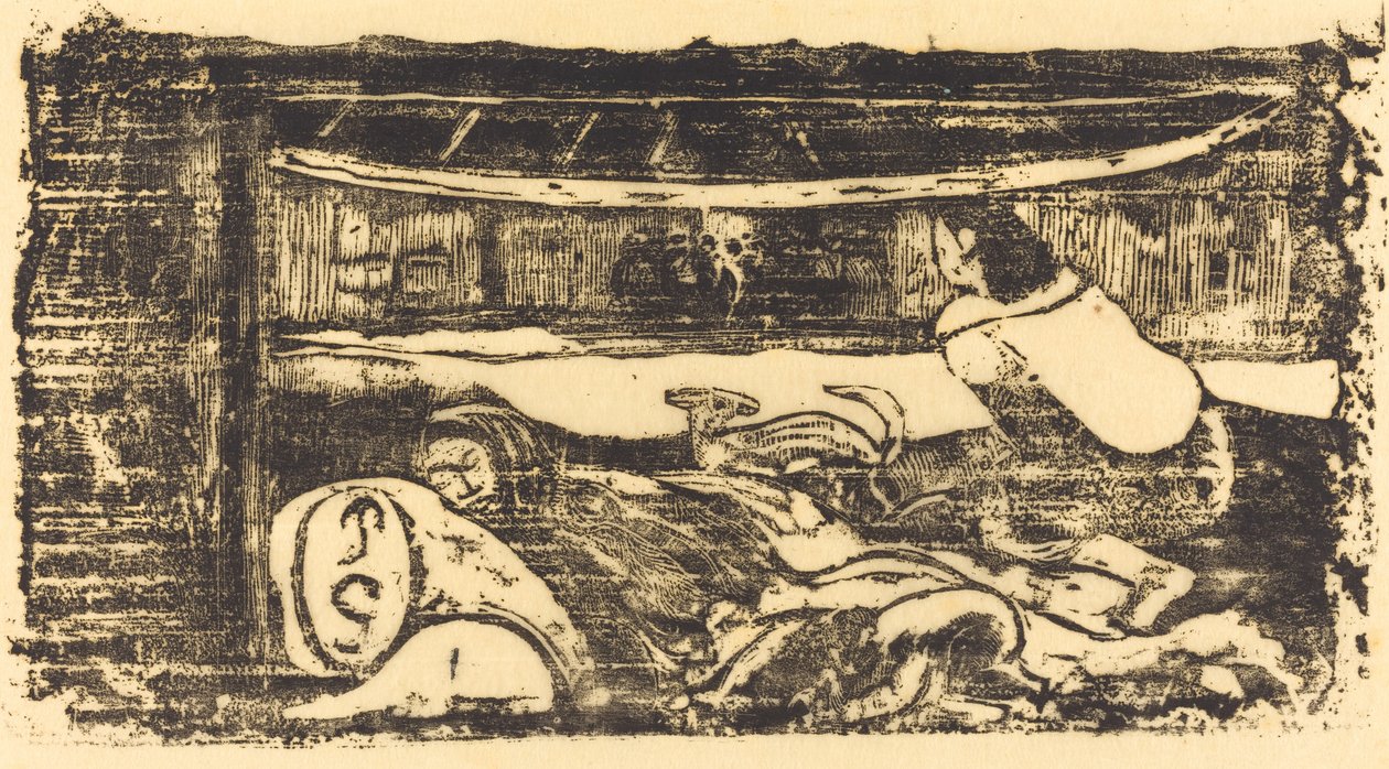 Bir Kulübenin İçi by Paul Gauguin