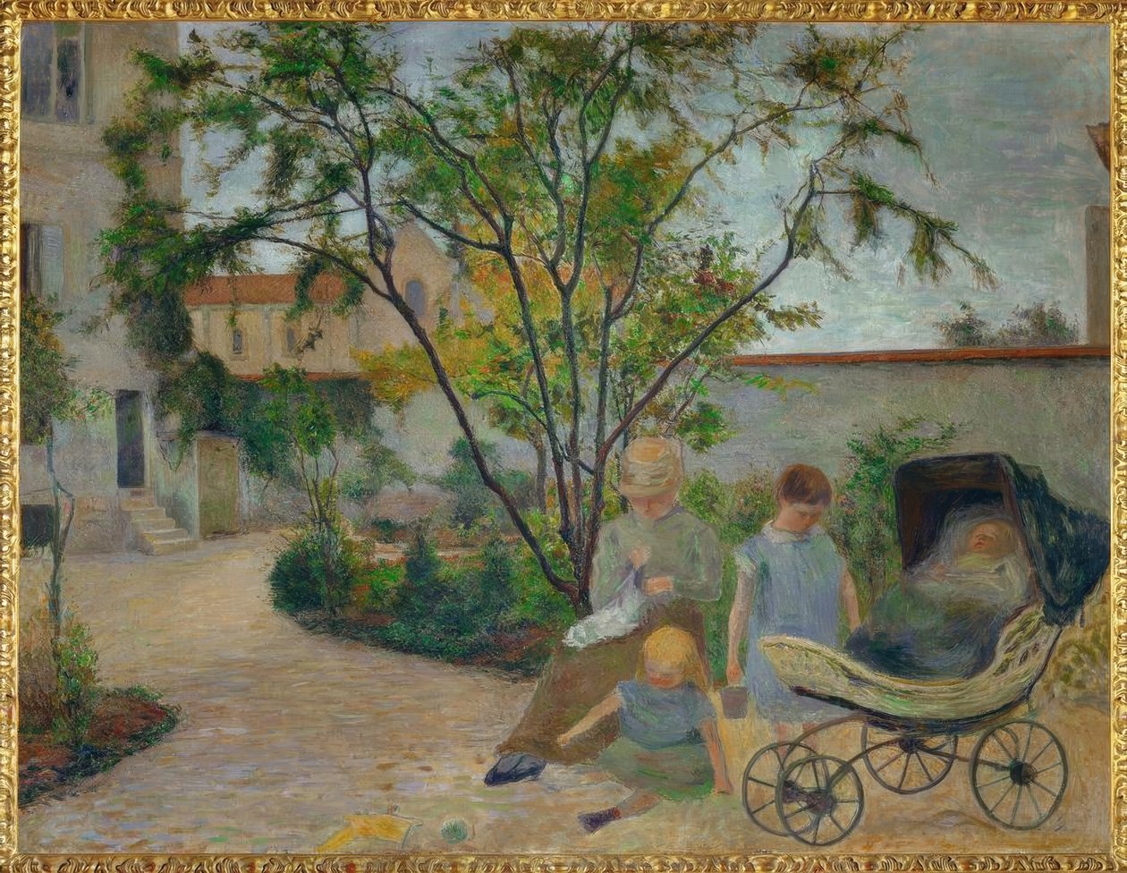 Jardin à Vaugirard veya Bahçedeki Ressamın Ailesi by Paul Gauguin