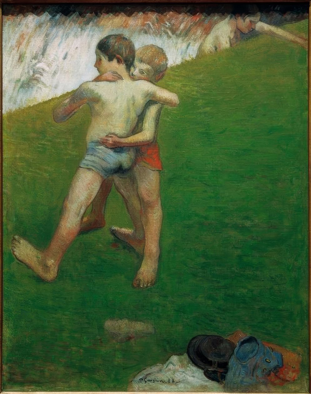 Genç Güreşçiler - Brittany by Paul Gauguin