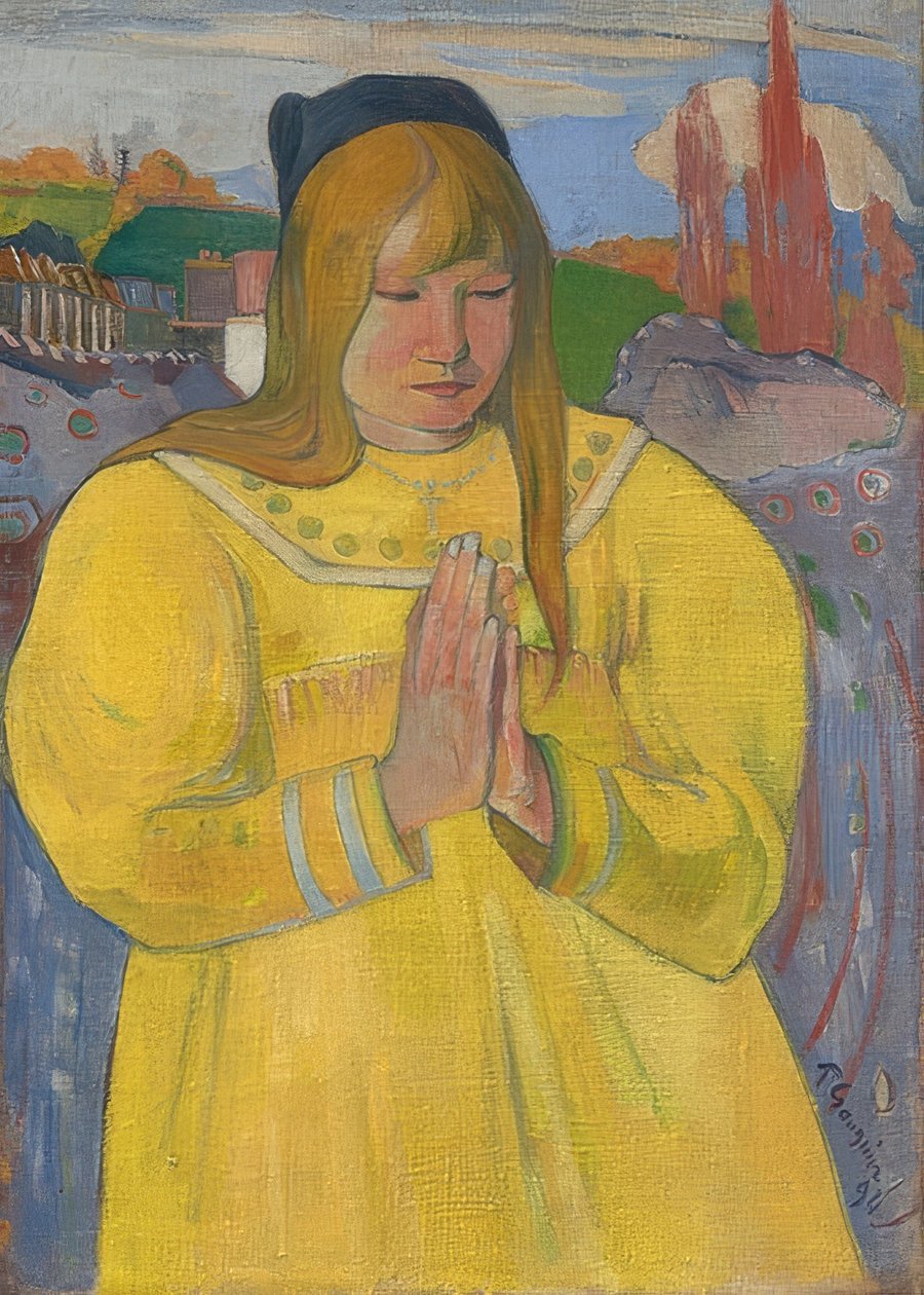 Genç Hıristiyan kız. 1984 by Paul Gauguin