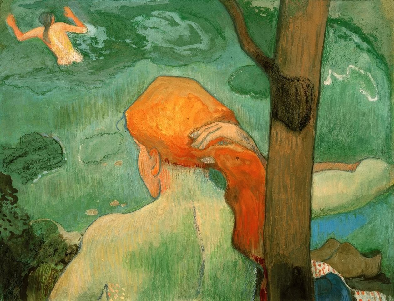 Yüzme by Paul Gauguin