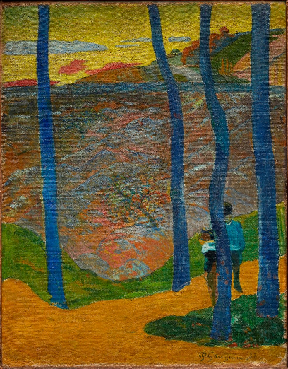 Mavi Ağaçlar. Geçeceksin güzelim. Mavi ağaçlar. Sıran Gelecek Güzelim!, 1888. by Paul Gauguin