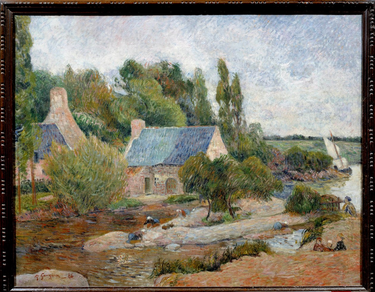 Les lavandieres à Pont Aven (Pont-Aven) Tablosu Paul Gauguin (1848-1903) tarafından 1886 Güneş. 0,71 x 0,90 m Paris, musee d