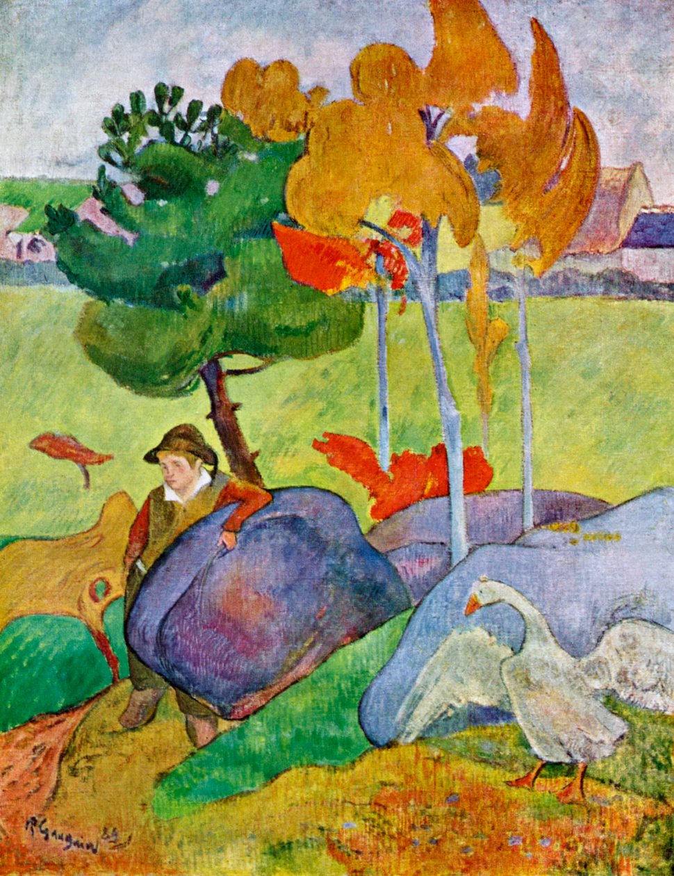 Kazlı Küçük Breton Çocuk, 1889 1939. by Paul Gauguin
