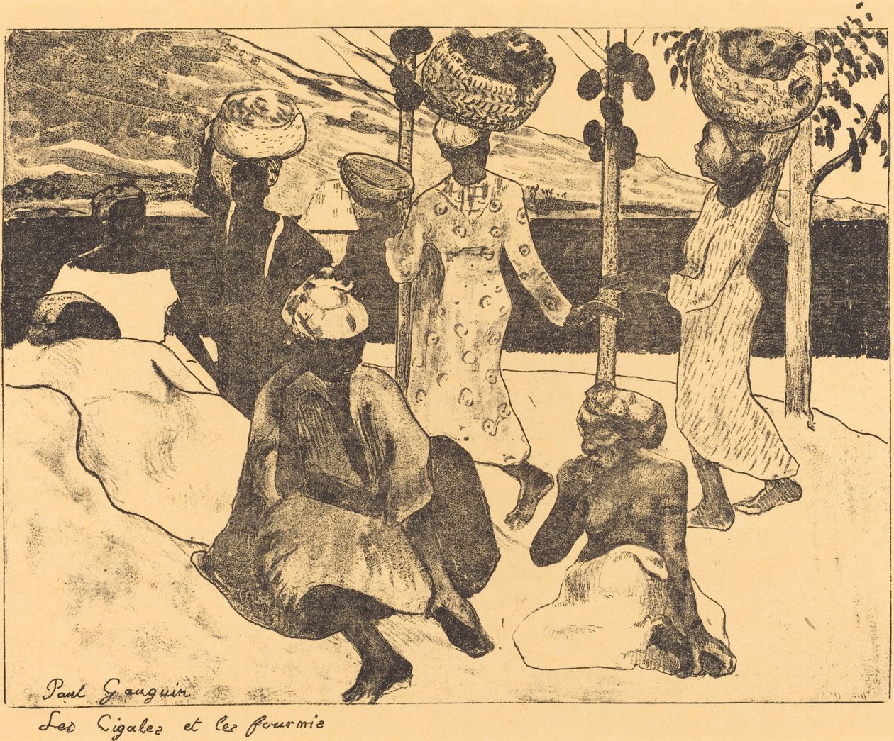 Çekirgeler ve Karıncalar: Martinik Hatırası by Paul Gauguin