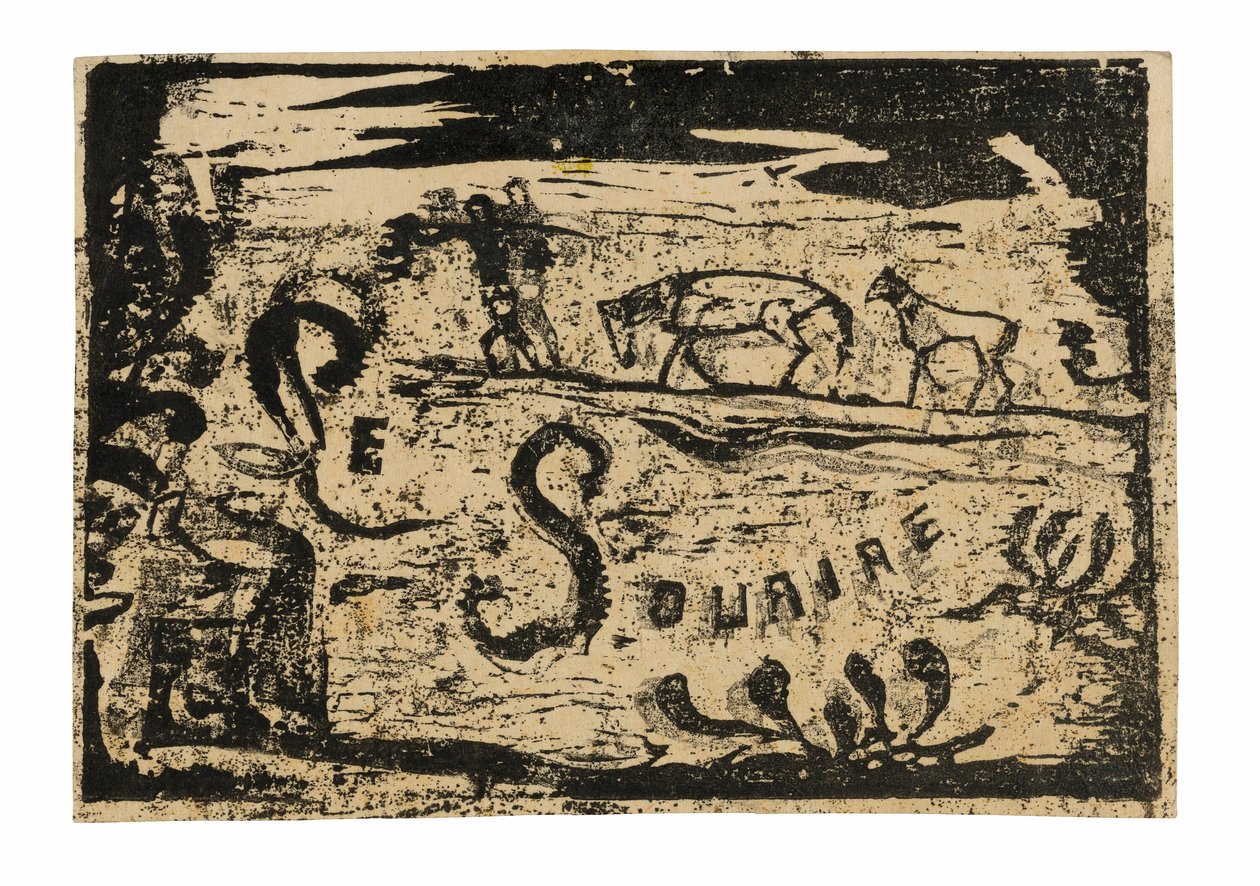 İki Atın Ardından Muz Taşıyan Adam, Le sourire için başlık by Paul Gauguin