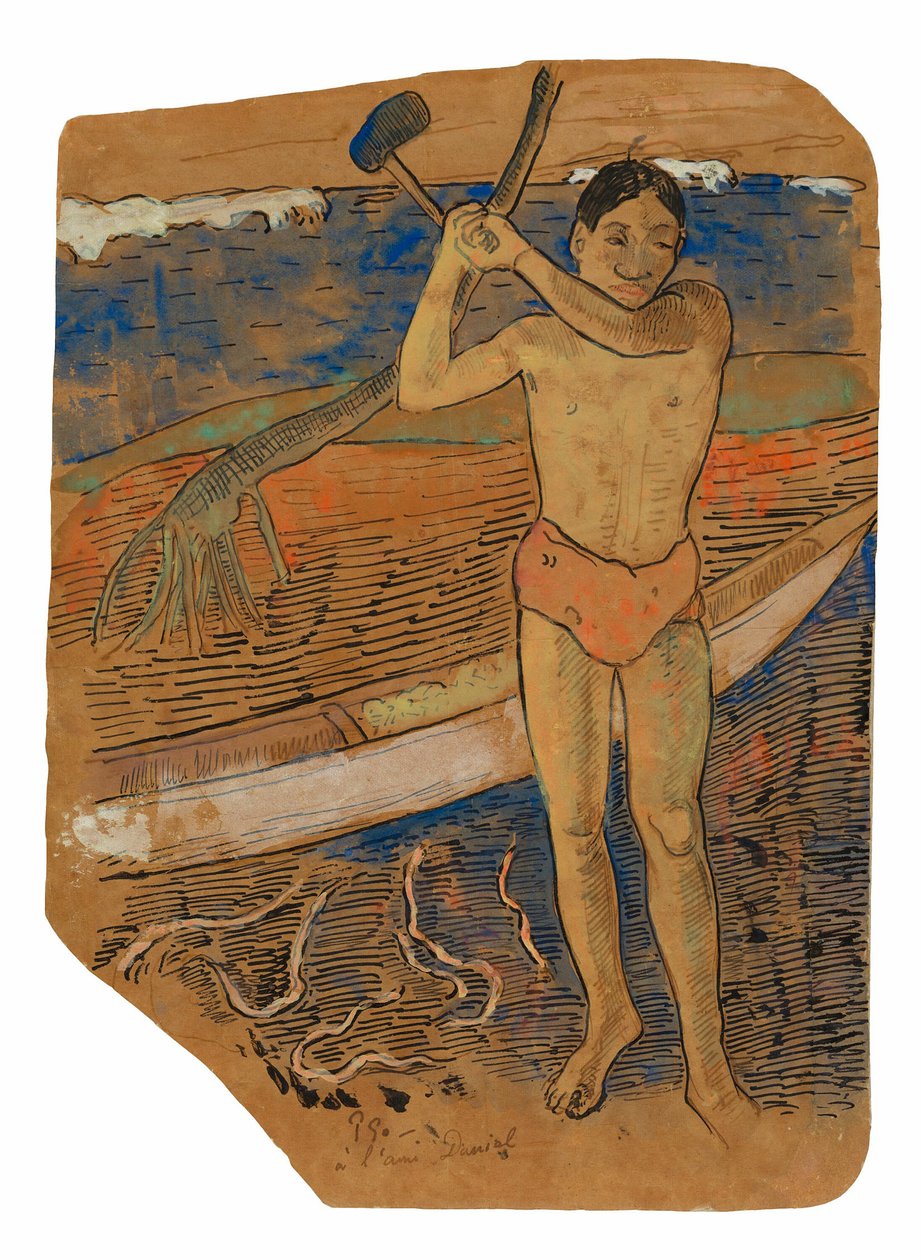 Baltalı adam by Paul Gauguin