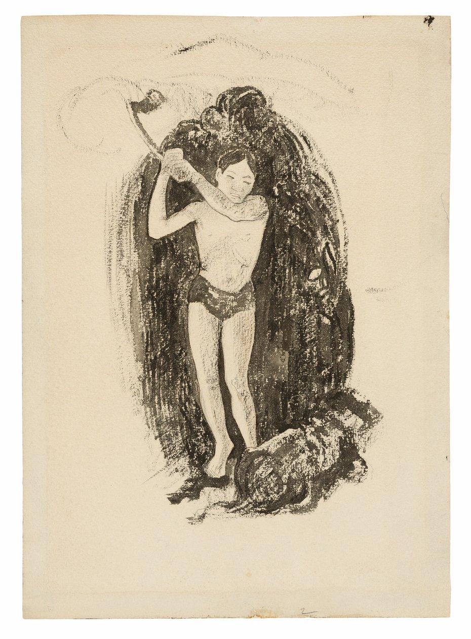 Baltalı adam by Paul Gauguin
