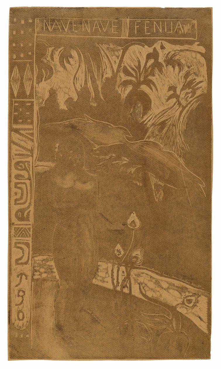Noa Noa Suite'ten nefli fenua (Hoş Arazi), by Paul Gauguin