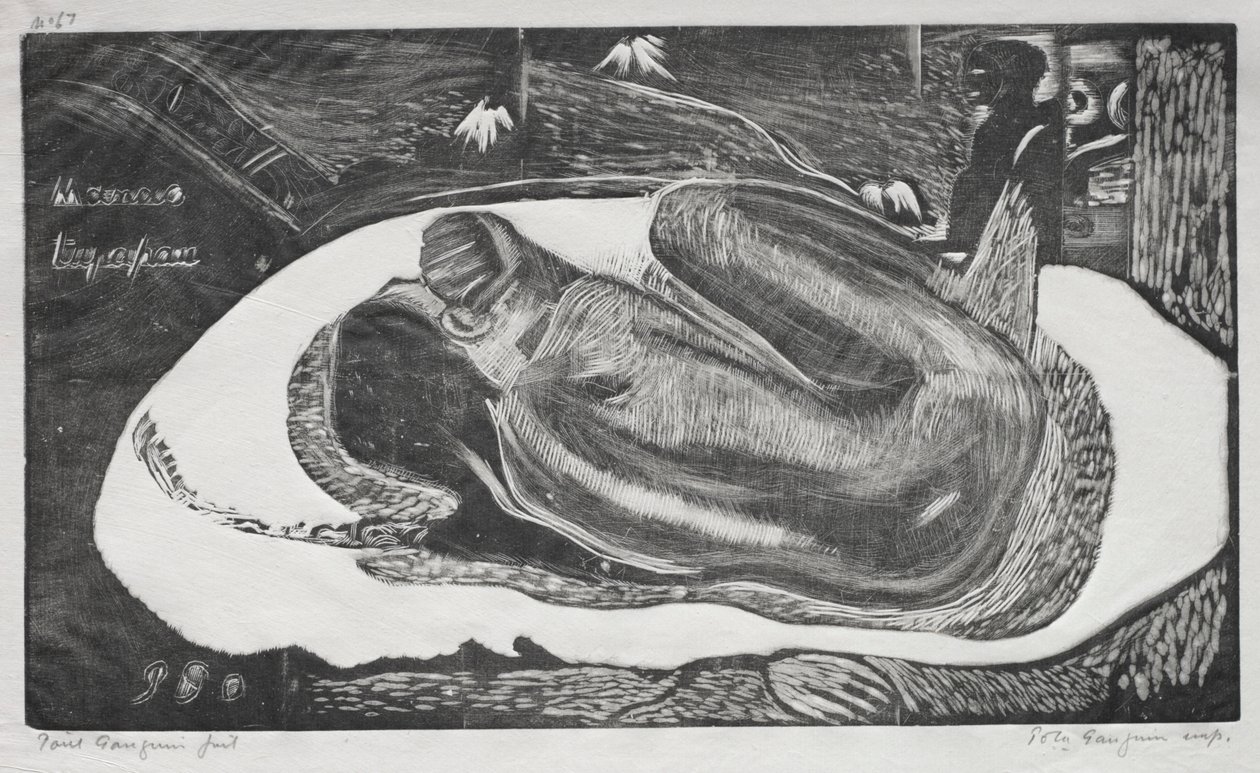Noa Noa: Manao Yupapau, Ölülerin Ruhları Tarafından İzlendi, 1893-94. by Paul Gauguin