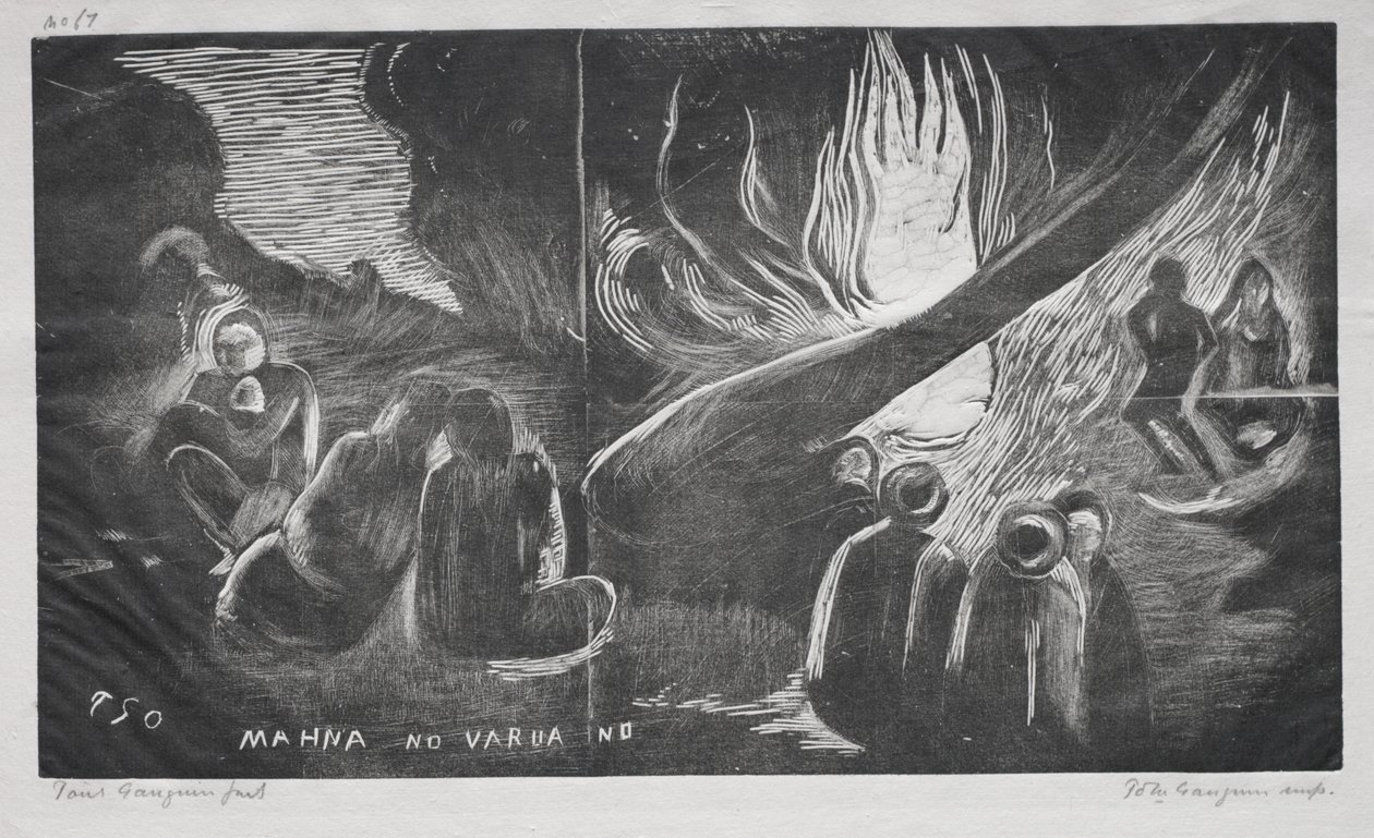 Noa Noa; Şeytan Konuşuyor (Mahna No Varua Ino) by Paul Gauguin