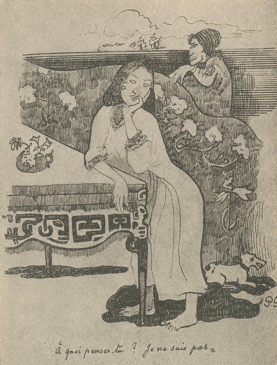Ne Düşündüğünü Bilmiyorum, 1936 by Paul Gauguin