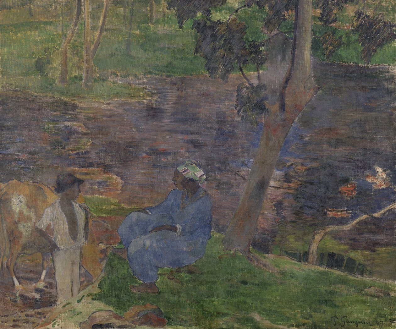 Gölün kıyısında, Martinik by Paul Gauguin