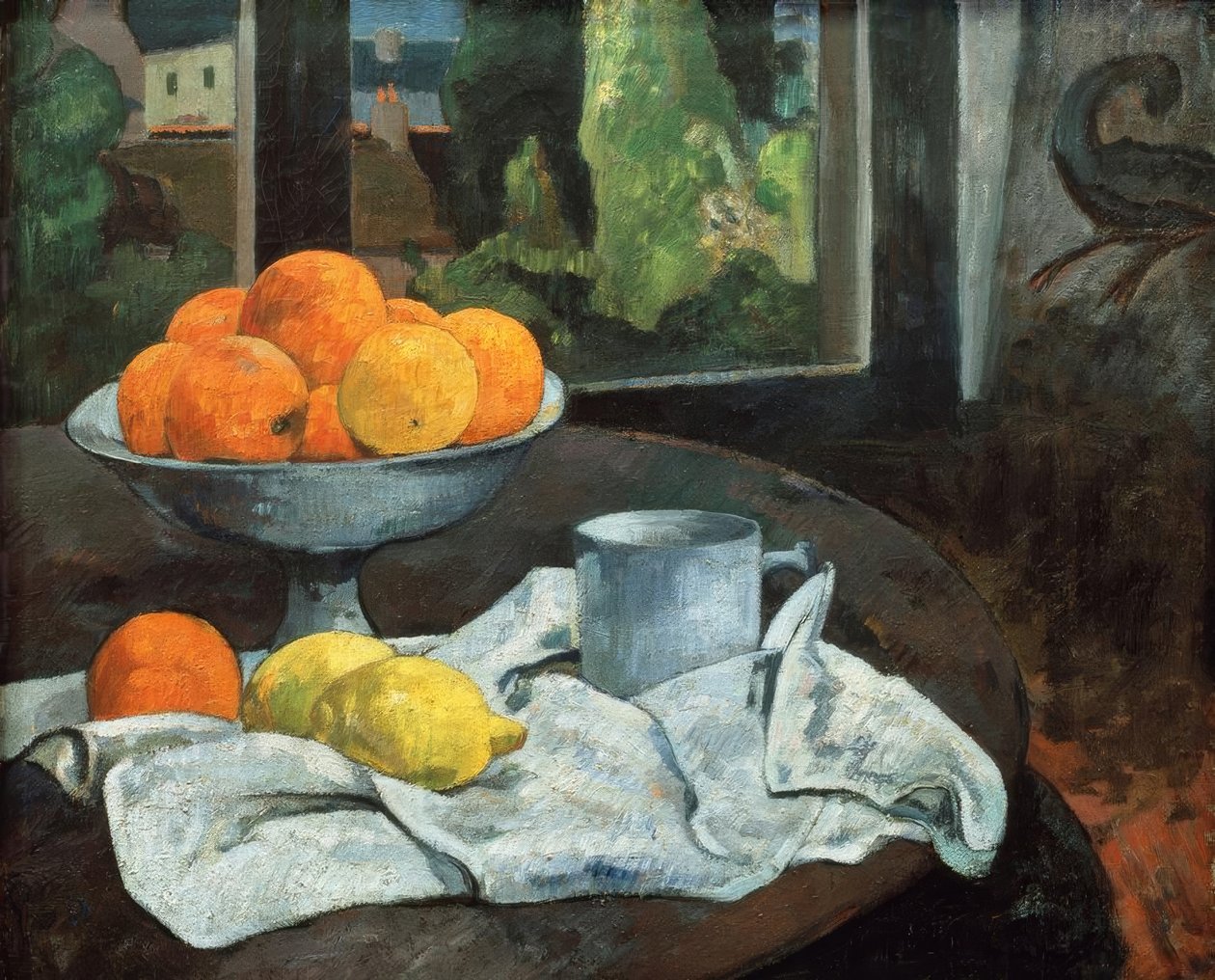Pont-Aven manzaralı portakal ve limon by Paul Gauguin