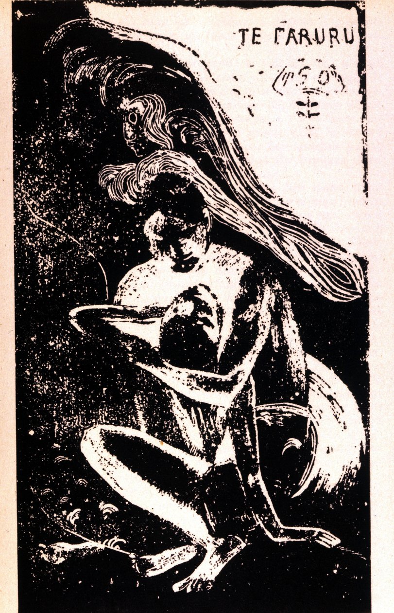 Paul Gauguin “” Te Faruru””” (sevişirler). Tahiti döneminin ksilografisi, Paul Gauguin (1848 - 1903). 1891 - 1897. by Paul Gauguin