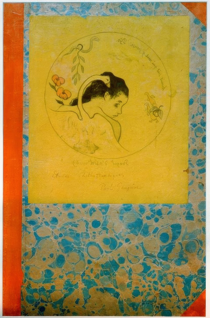 Bir tabak için proje - Leda by Paul Gauguin