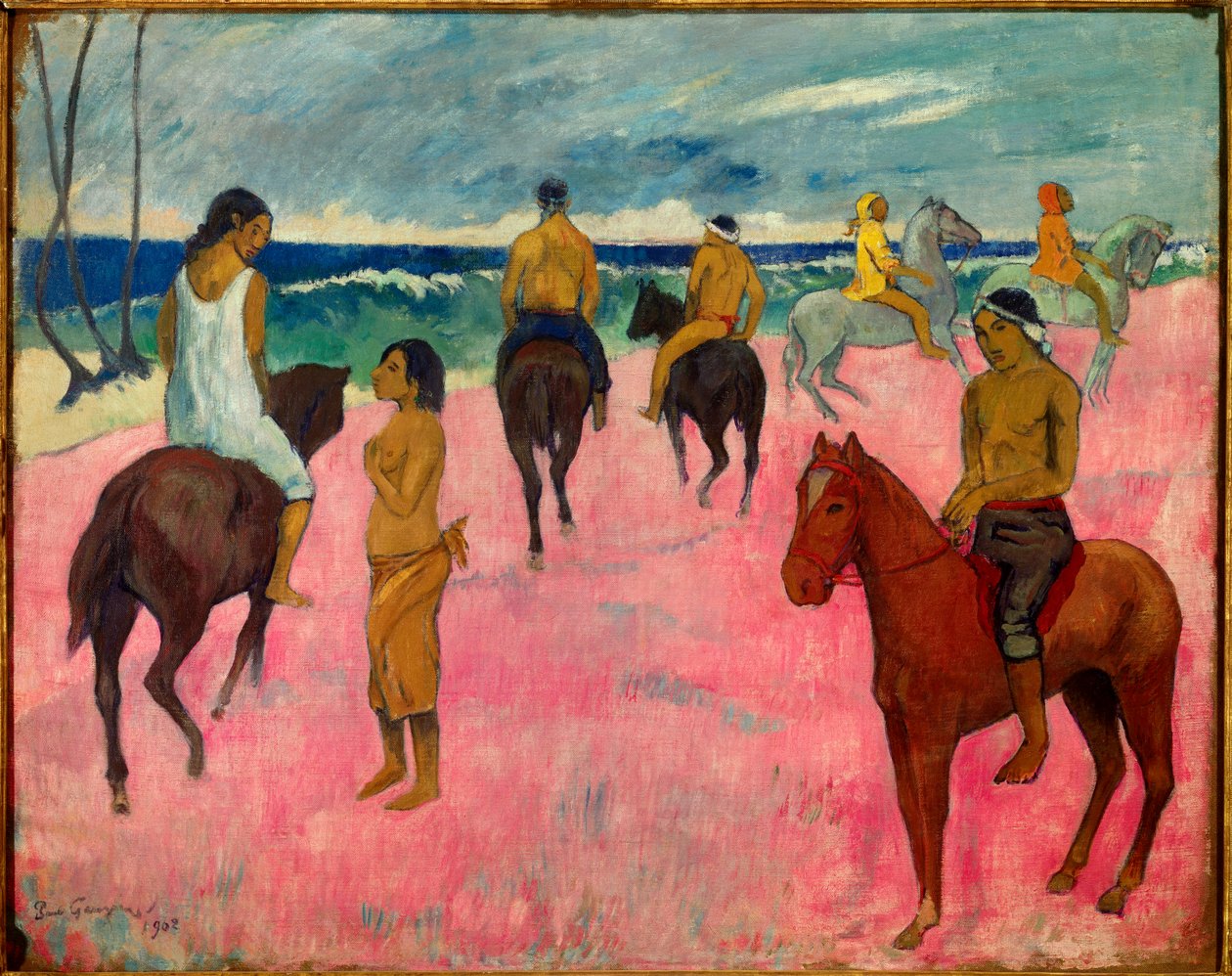 Sahilde Biniciler, 1902 by Paul Gauguin