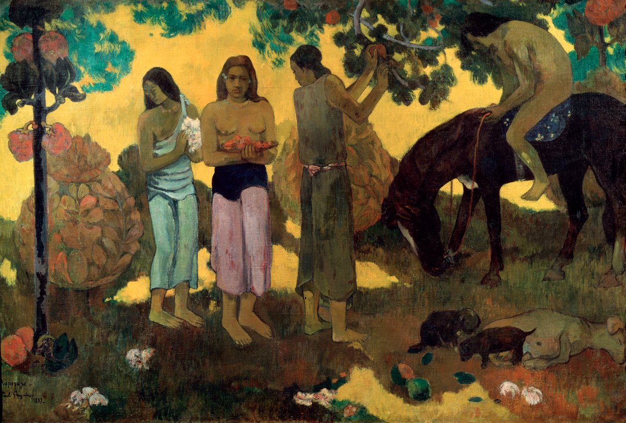 Rupe Rupisi Meyve Toplama, 1899. by Paul Gauguin