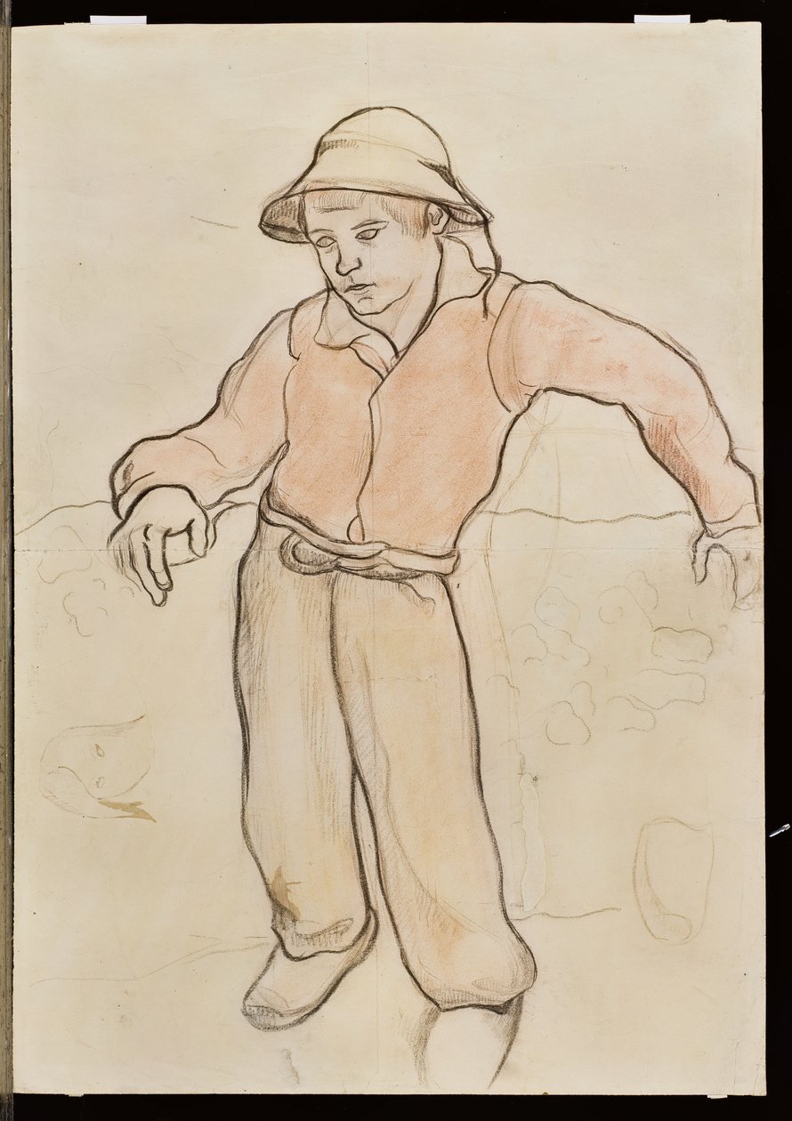 Küçük Breton eğilerek, 1889 by Paul Gauguin