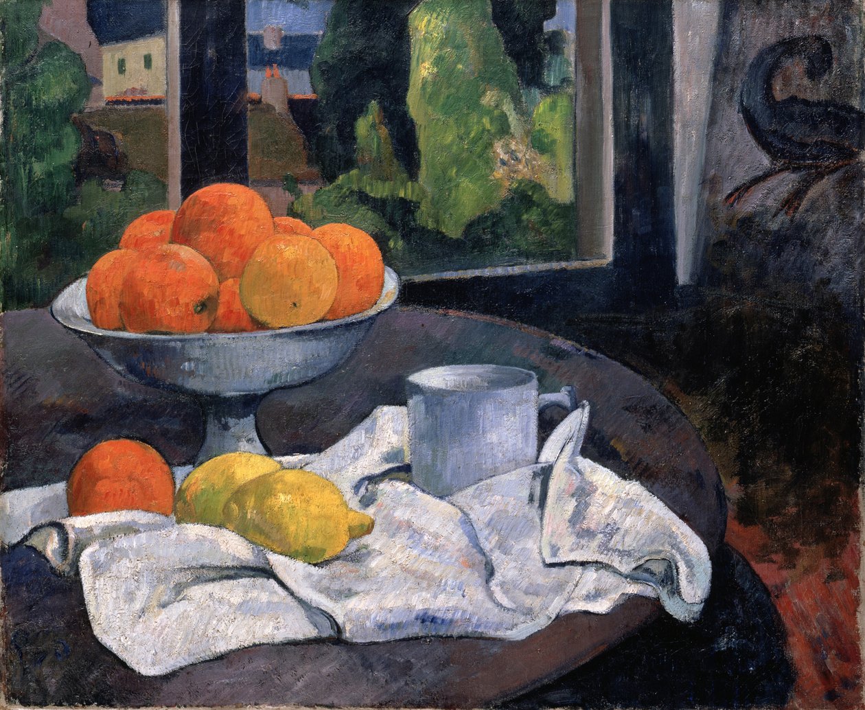 Meyveli ve Limonlu Natürmort, 1889-90 dolayları (tuval üzerine yağlı boya) by Paul Gauguin