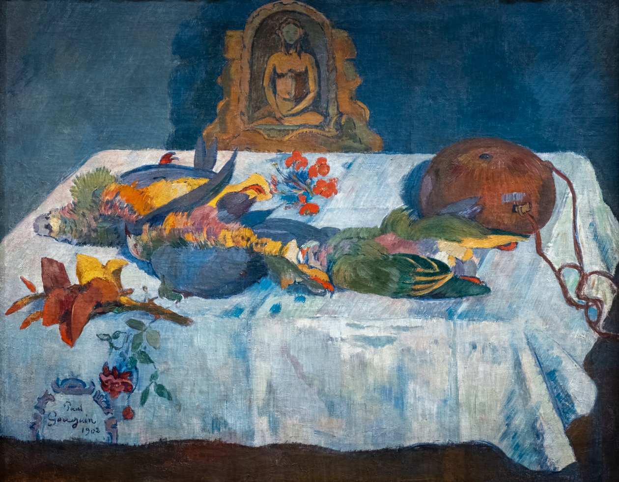 Papağanlar ile Natürmort by Paul Gauguin